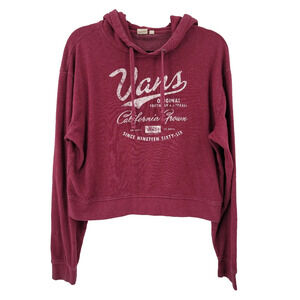 Vans Women's Medium Crop Pullover Sweatshirt Hoodie California Grown